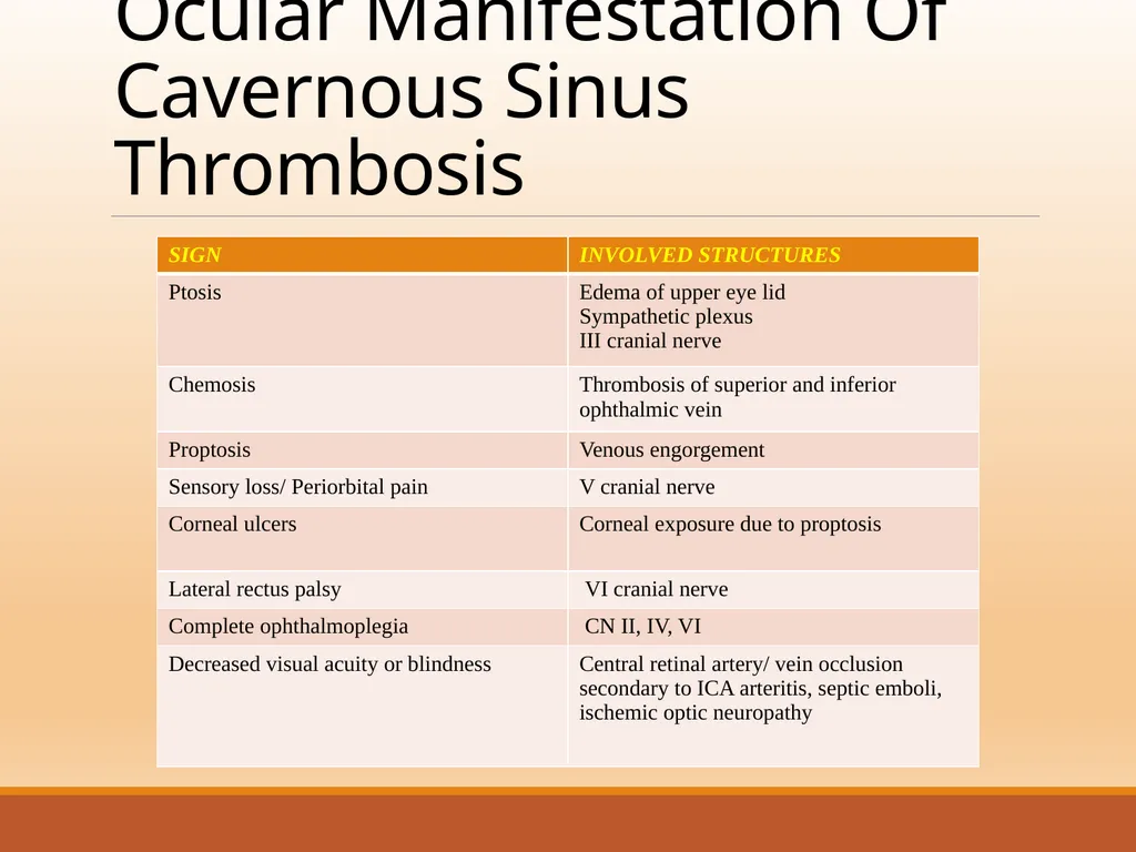 CAVERNOUS SINUS THROMBOSIS Cavernous Sinus Anatomy - slide 13 of 29