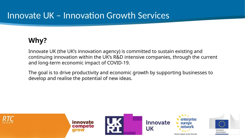 RTC North – Services to business Professor Phil - slide 4 of 7
