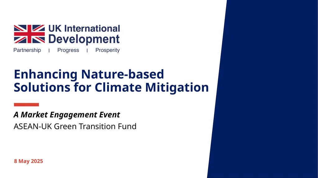 8 May 2025 Enhancing Nature-based Solutions for - slide 1 of 30