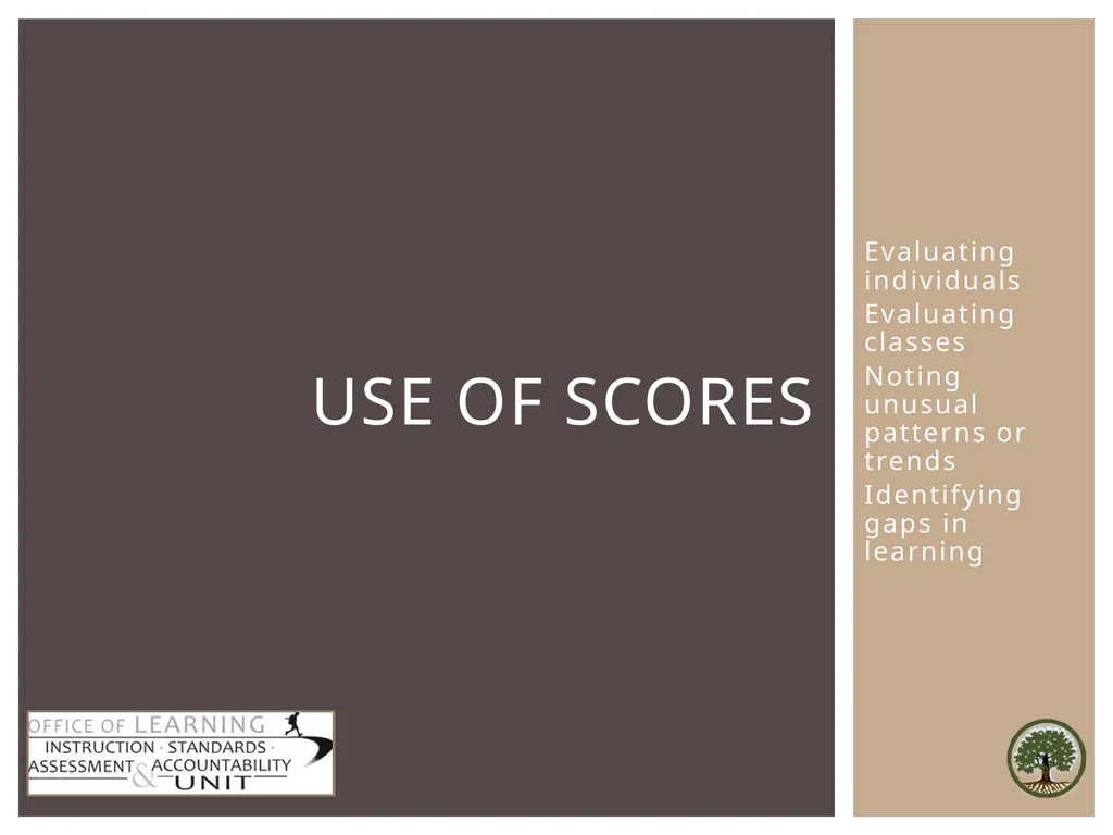 Evaluating individuals Evaluating classes Noting - slide 1 of 14