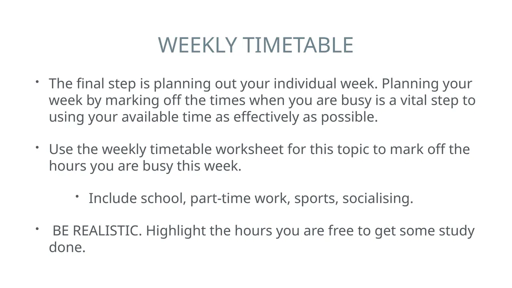 WHAT WE WILL COVER Introduction to Time Management - slide 21 of 29