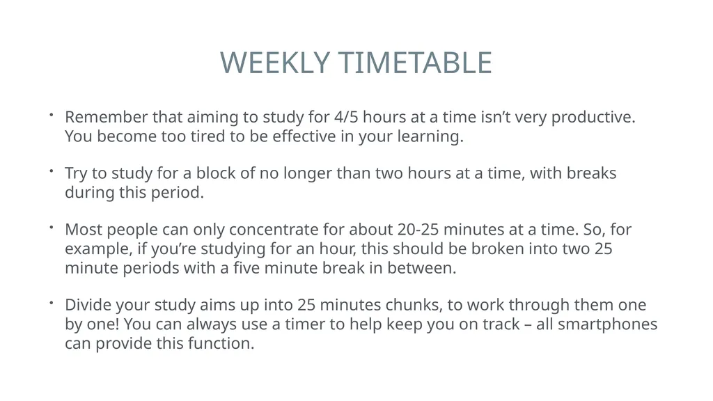 WHAT WE WILL COVER Introduction to Time Management - slide 22 of 29
