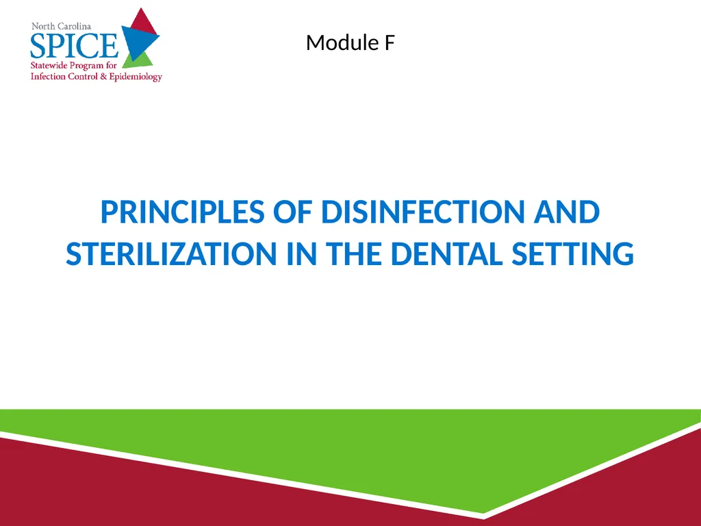 Principles of Disinfection and Sterilization in - slide 1 of 45