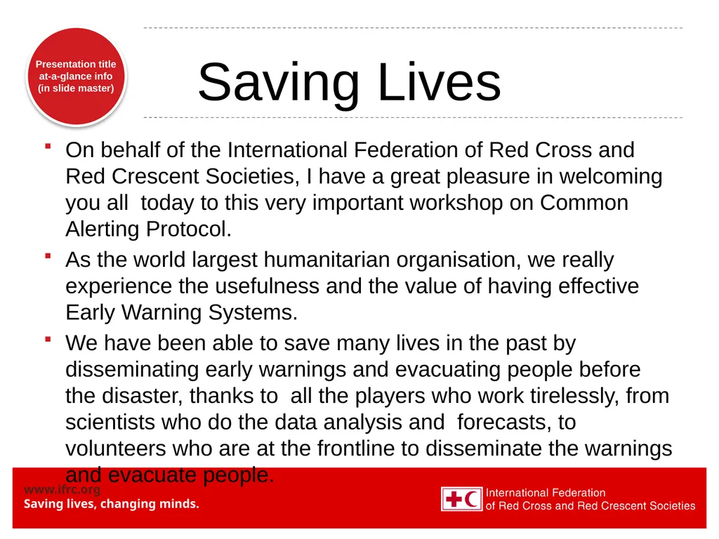 On behalf of the International Federation of Red - slide 1 of 5