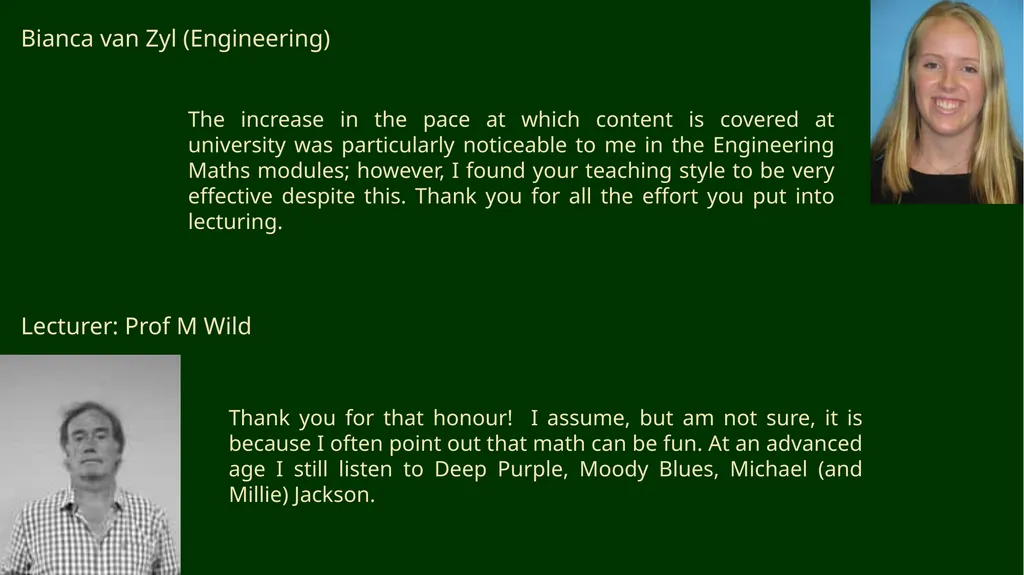 First-year Achievement Awards - slide 39 of 40
