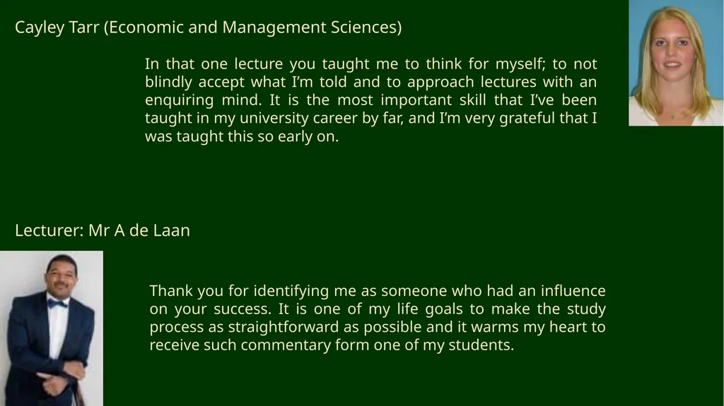 First-year Achievement Awards - slide 34 of 40
