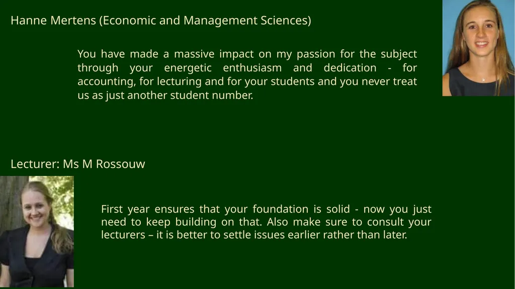 First-year Achievement Awards - slide 21 of 40
