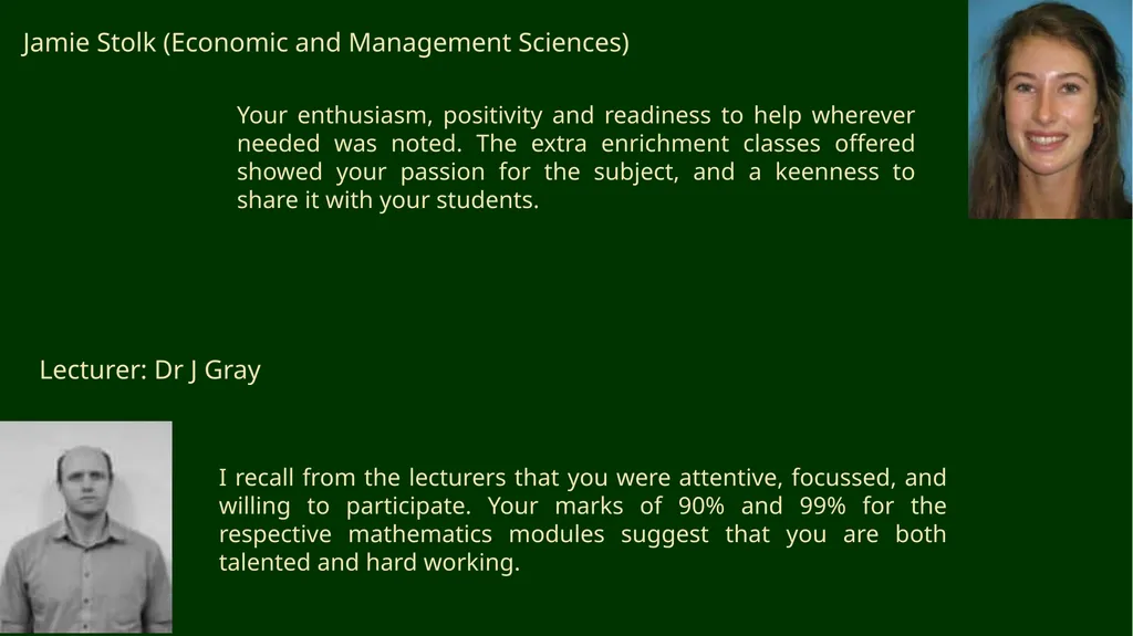 First-year Achievement Awards - slide 32 of 40