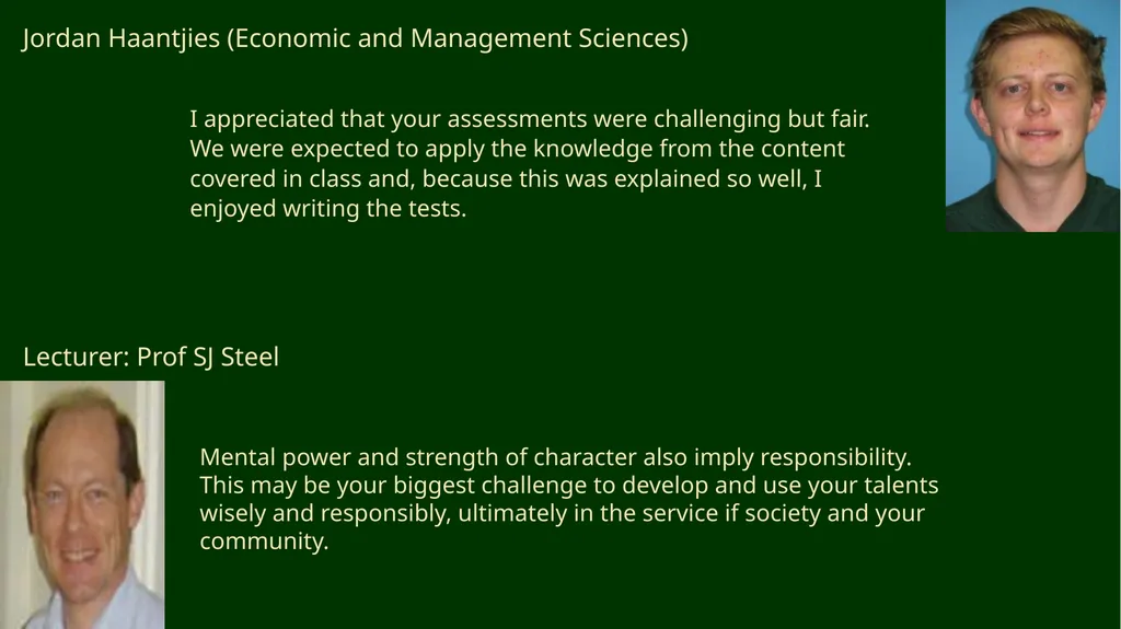 First-year Achievement Awards - slide 14 of 40