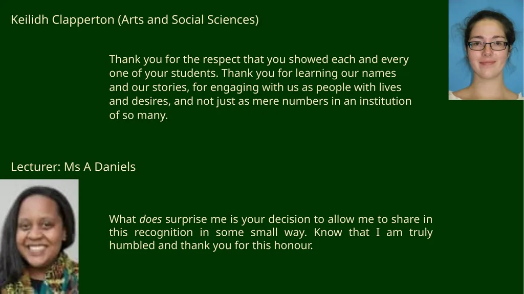 First-year Achievement Awards - slide 10 of 40