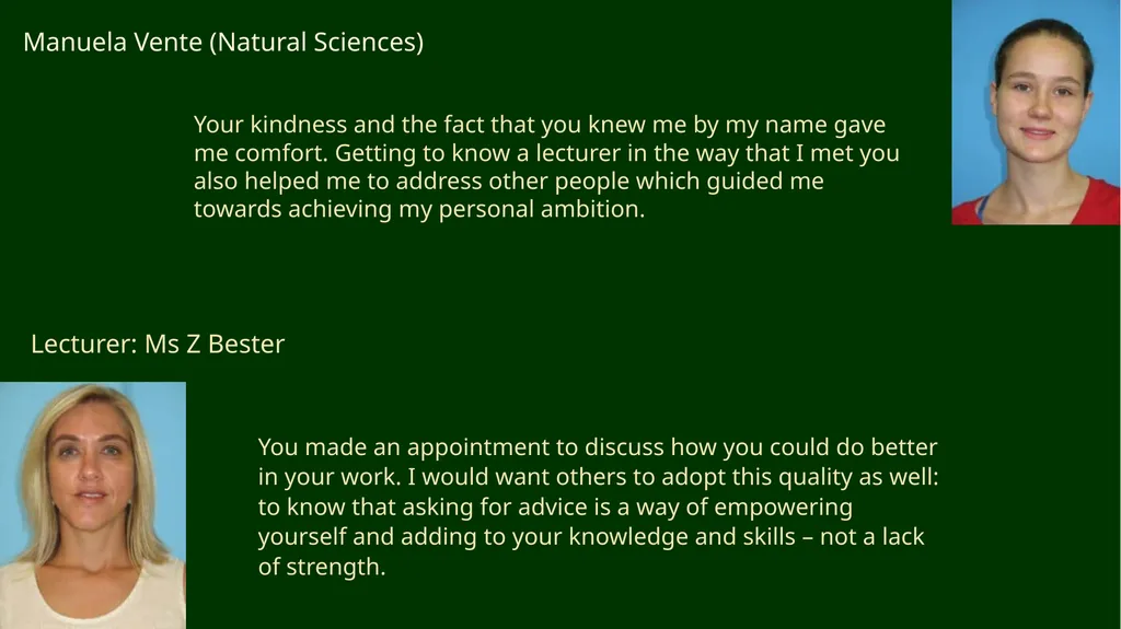 First-year Achievement Awards - slide 20 of 40