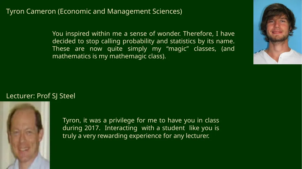 First-year Achievement Awards - slide 6 of 40
