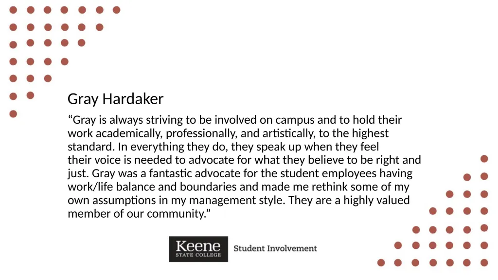 Hannah Bennett “Hannah leads by shining example, - slide 30 of 36