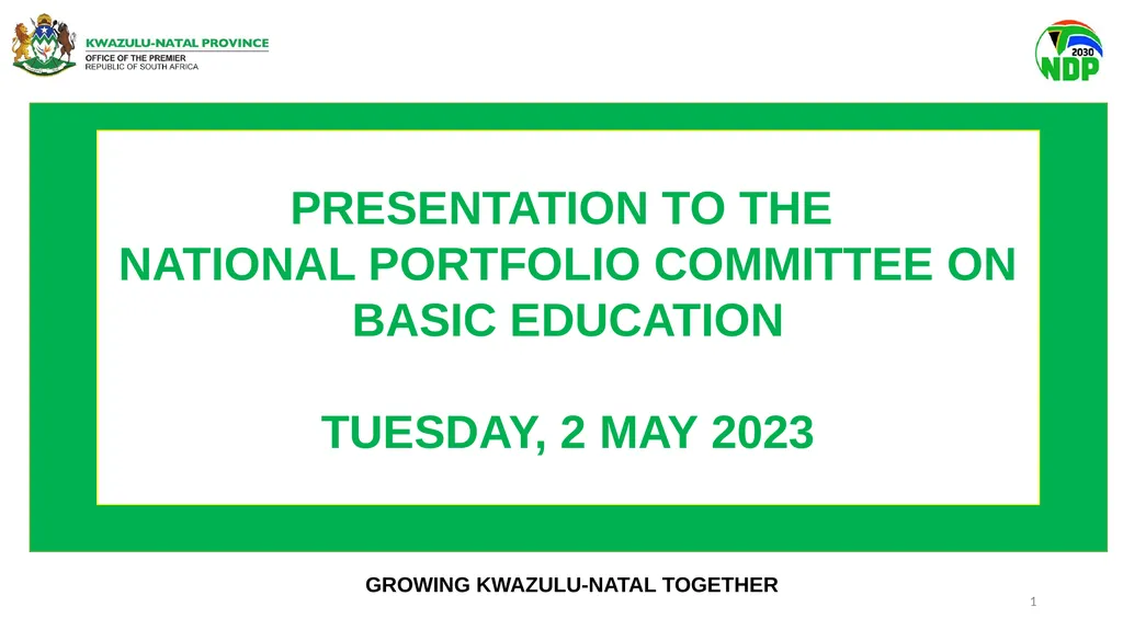 1 THE 2020 MATRIC INTERVENTION PROGRAMME RECOVERY - slide 1 of 65