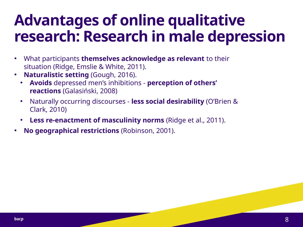The value of qualitative research online: Men’s - slide 8 of 18