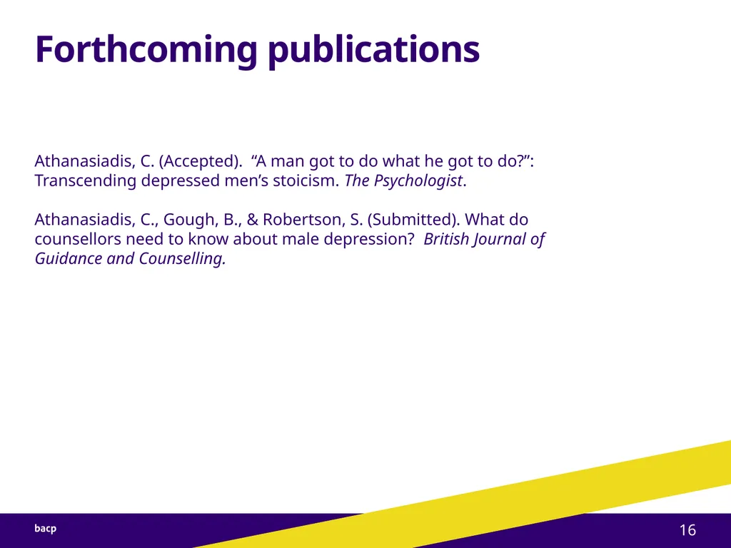 The value of qualitative research online: Men’s - slide 16 of 18