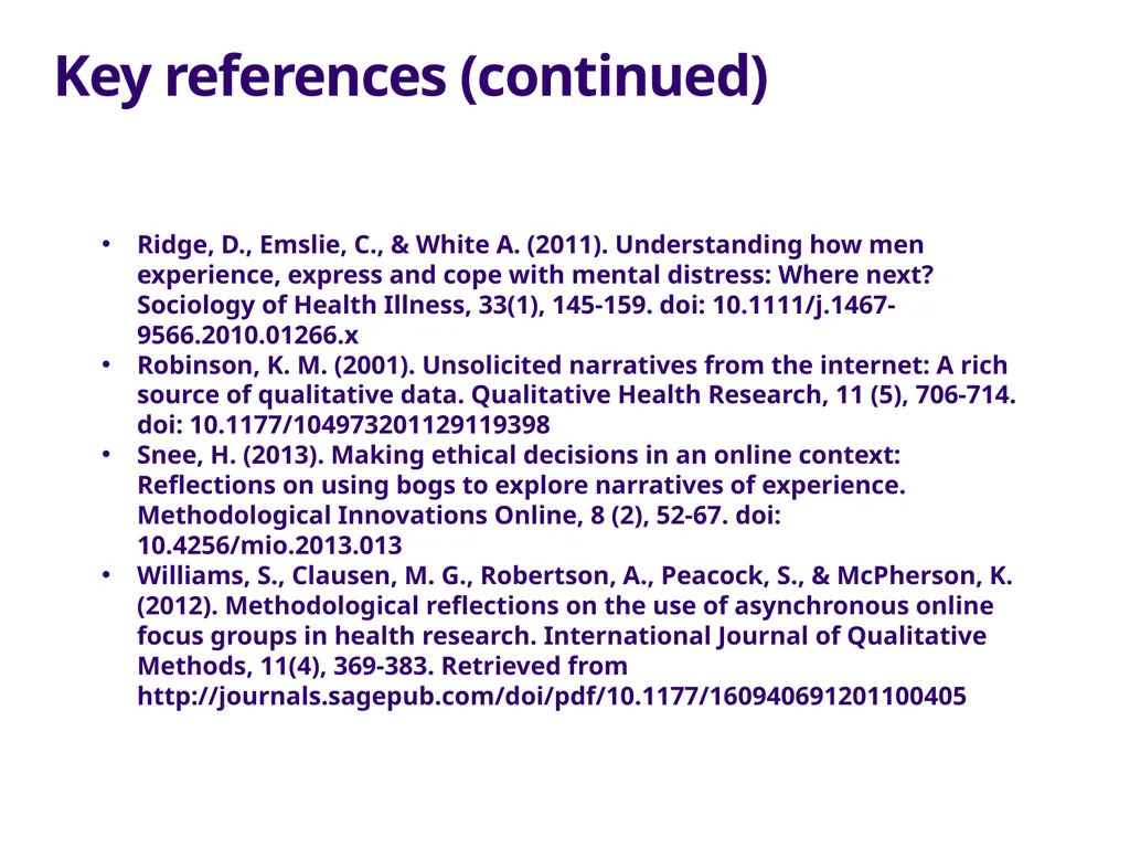 The value of qualitative research online: Men’s - slide 18 of 18