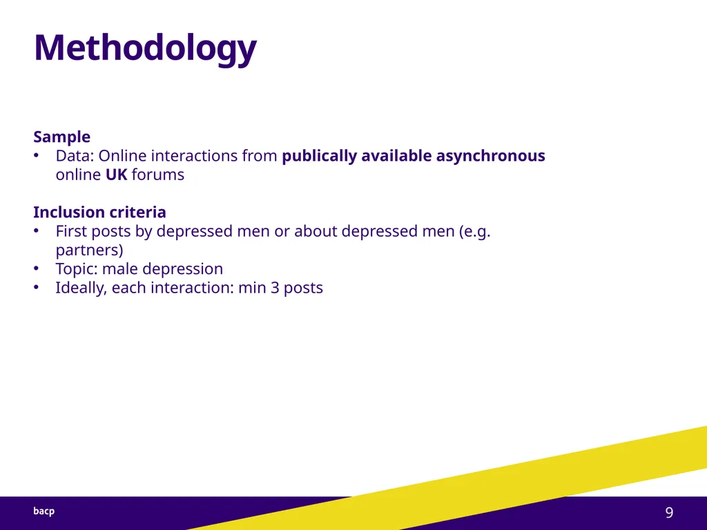 The value of qualitative research online: Men’s - slide 9 of 18
