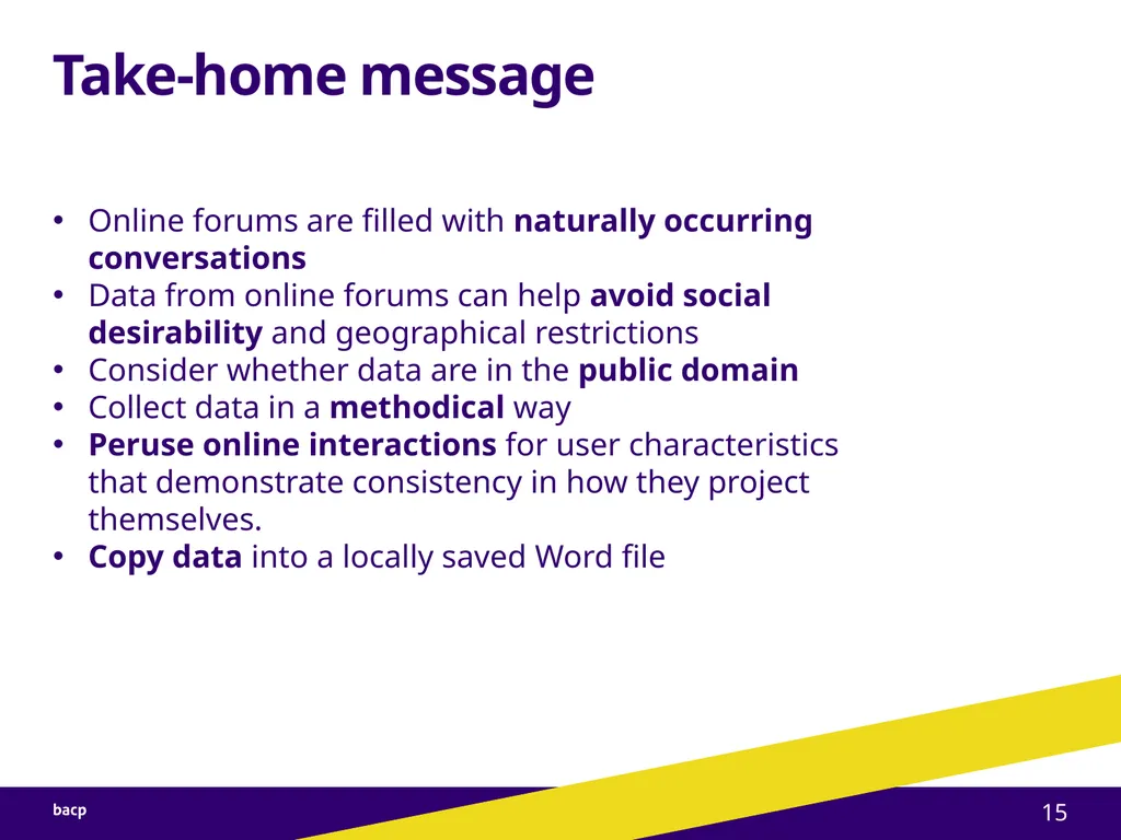 The value of qualitative research online: Men’s - slide 15 of 18