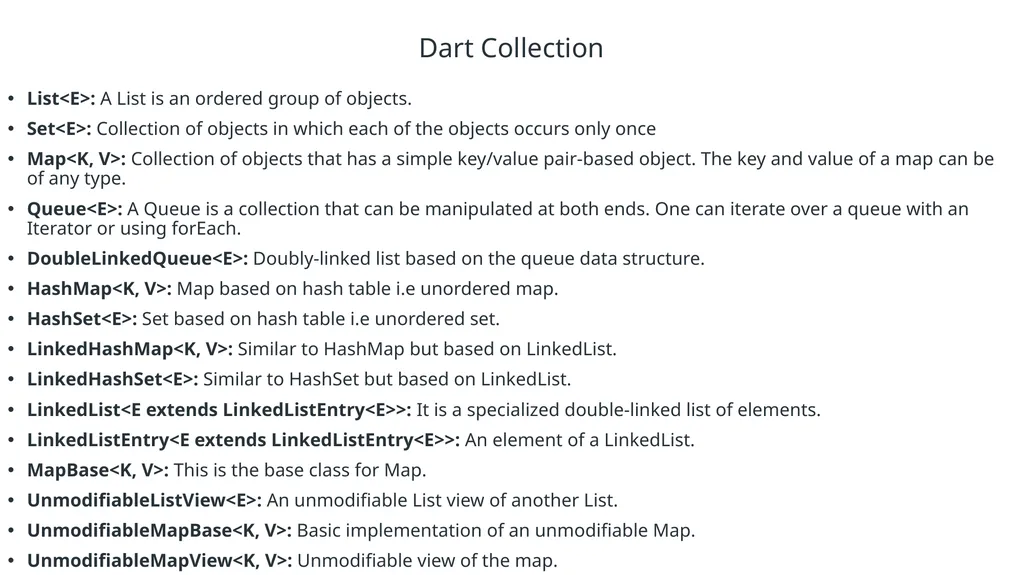 Dart & Flutter App Development DART PROGRAMMING - slide 50 of 57