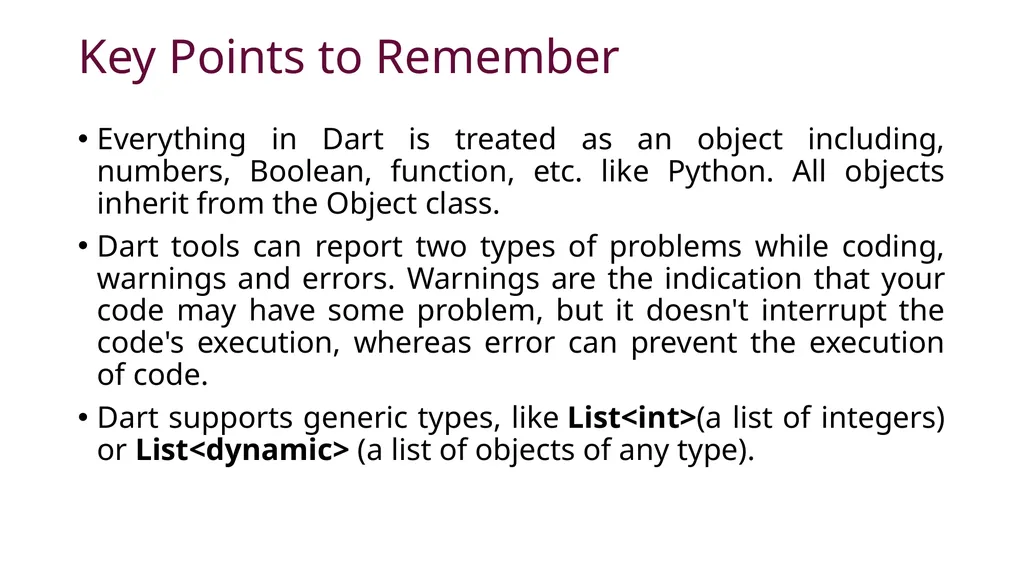 Dart & Flutter App Development DART PROGRAMMING - slide 28 of 57