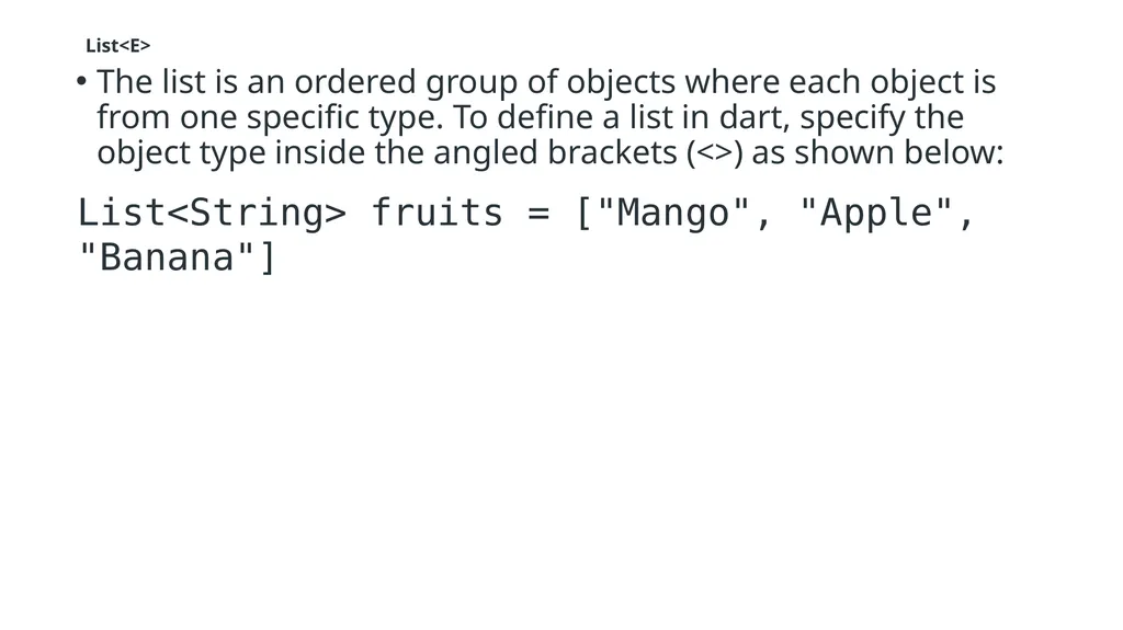 Dart & Flutter App Development DART PROGRAMMING - slide 51 of 57