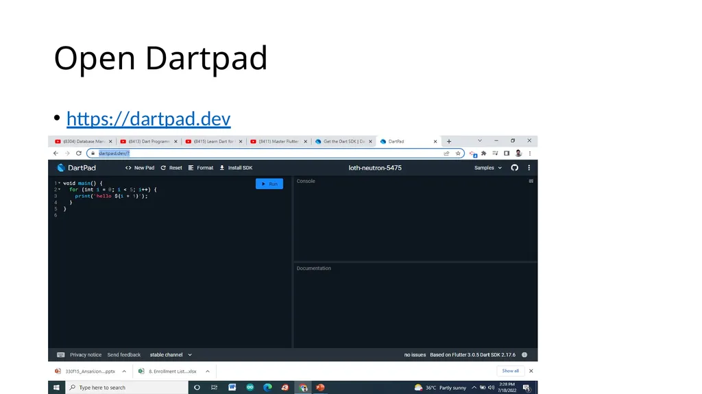 Dart & Flutter App Development DART PROGRAMMING - slide 7 of 57