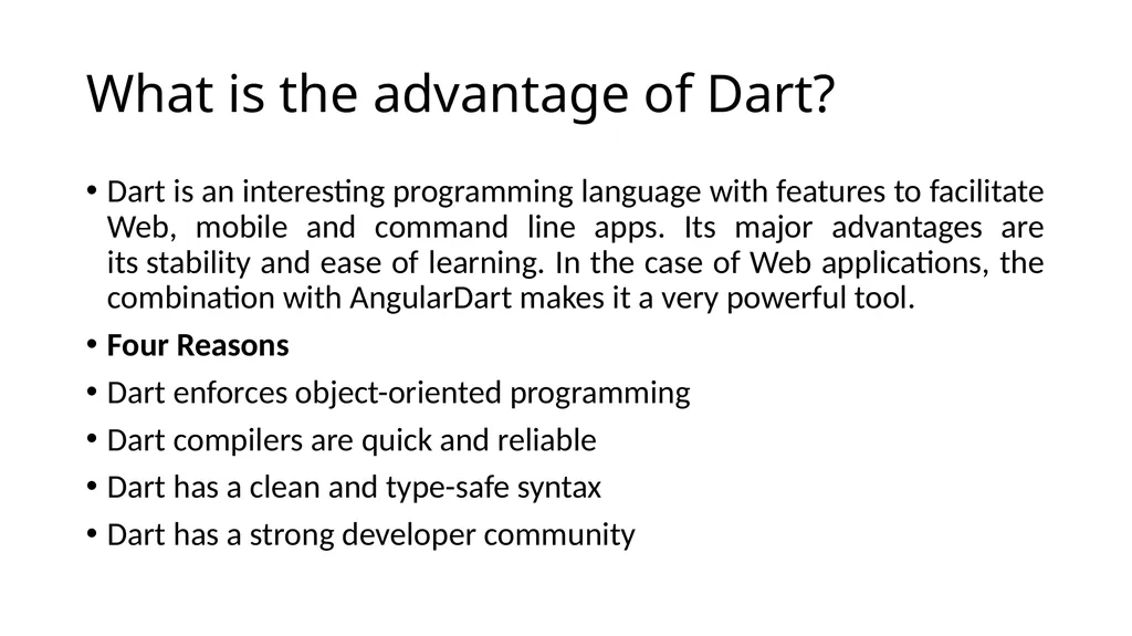 Dart & Flutter App Development DART PROGRAMMING - slide 10 of 57