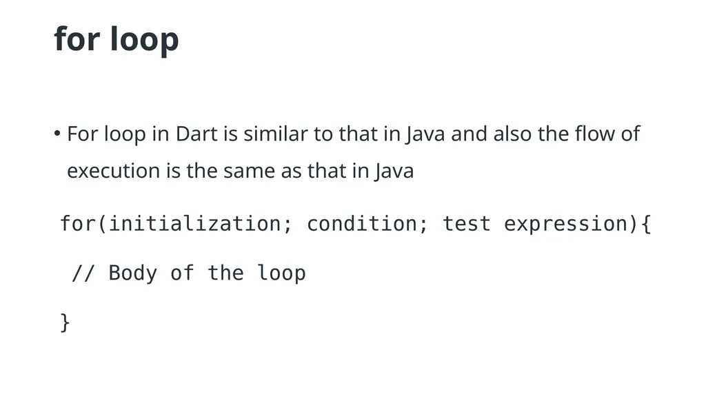 Dart & Flutter App Development DART PROGRAMMING - slide 45 of 57