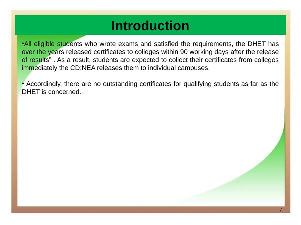Department of Higher Education and Training - slide 4 of 21