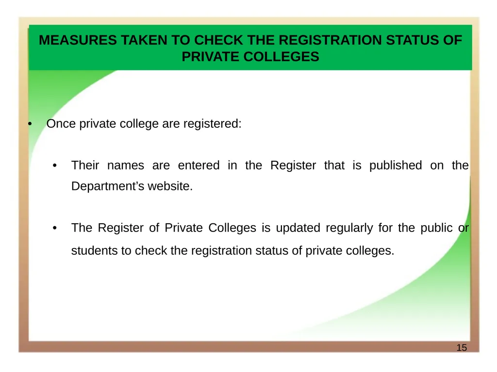 Department of Higher Education and Training - slide 15 of 21