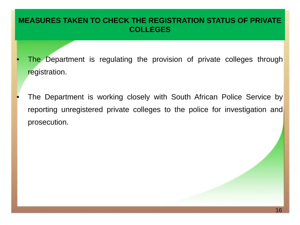 Department of Higher Education and Training - slide 16 of 21