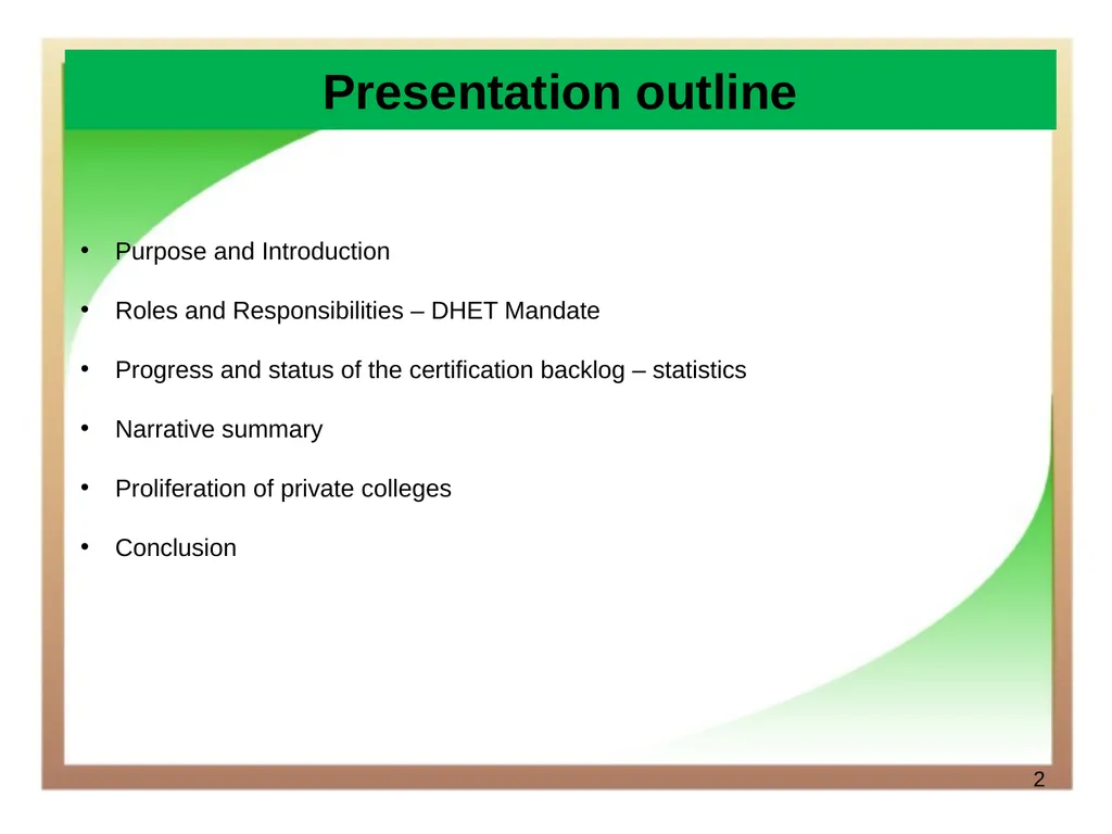 Department of Higher Education and Training - slide 2 of 21