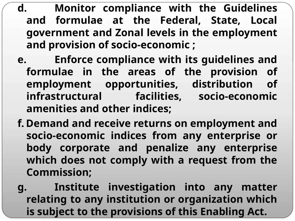 FEDERAL CHARACTER PRINCIPLES: ITS IMPLEMENTATION, - slide 12 of 26