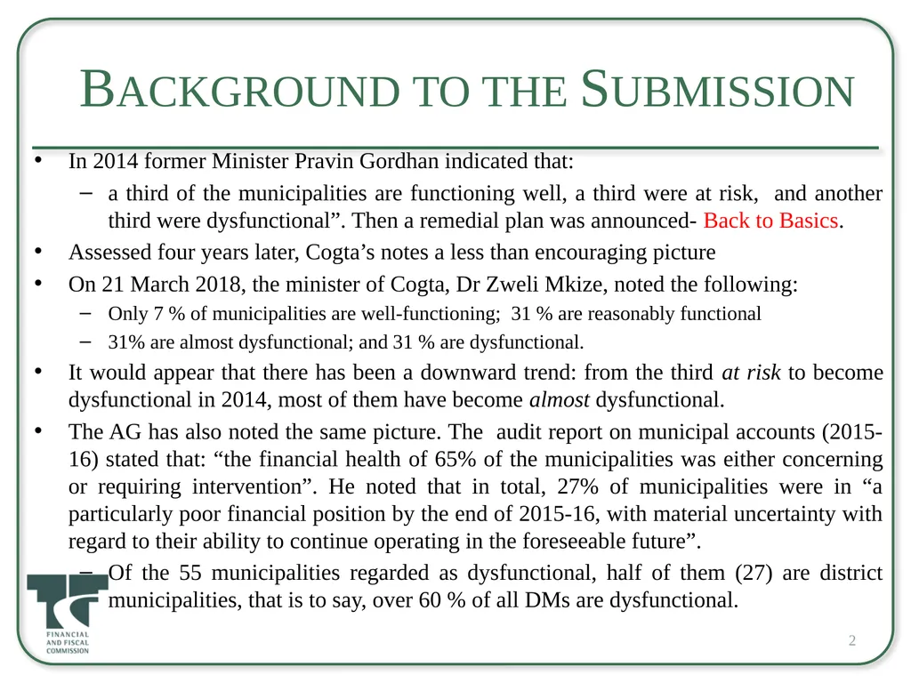 Back to Basics and Challenges to the Financial - slide 2 of 23
