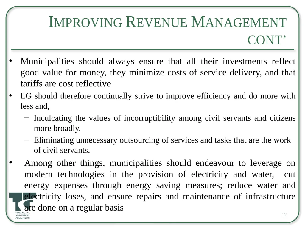 Back to Basics and Challenges to the Financial - slide 12 of 23