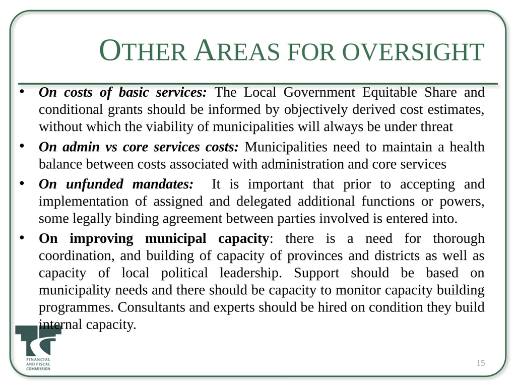 Back to Basics and Challenges to the Financial - slide 15 of 23
