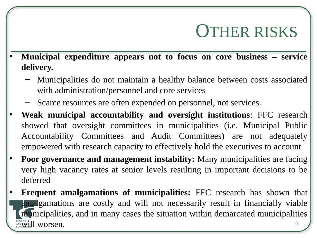 Back to Basics and Challenges to the Financial - slide 8 of 23
