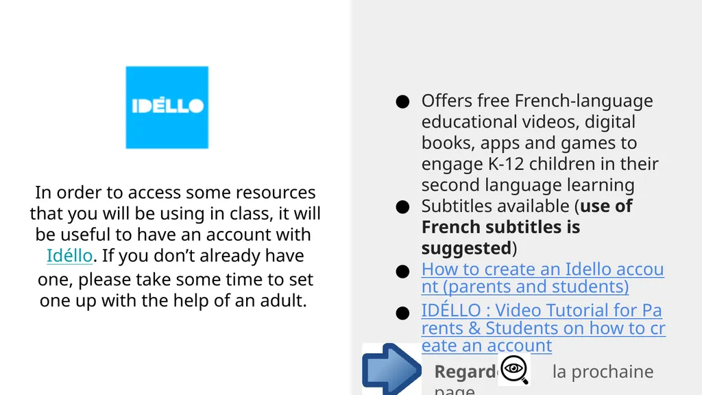 École virtuelle TDSB Grades 7-8 Core French - slide 3 of 8