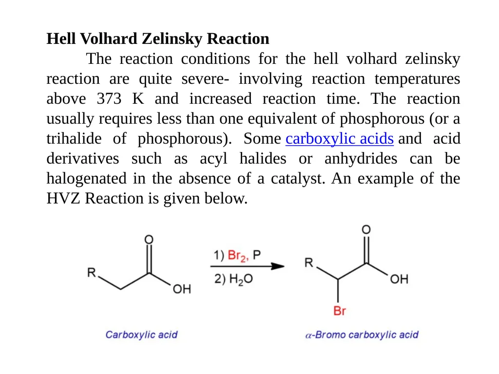 Hell Volhard Zelinsky Reaction Mechanism Hell - slide 3 of 8
