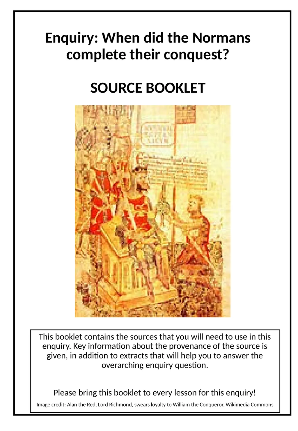 Enquiry: When did the Normans complete their - slide 1 of 13