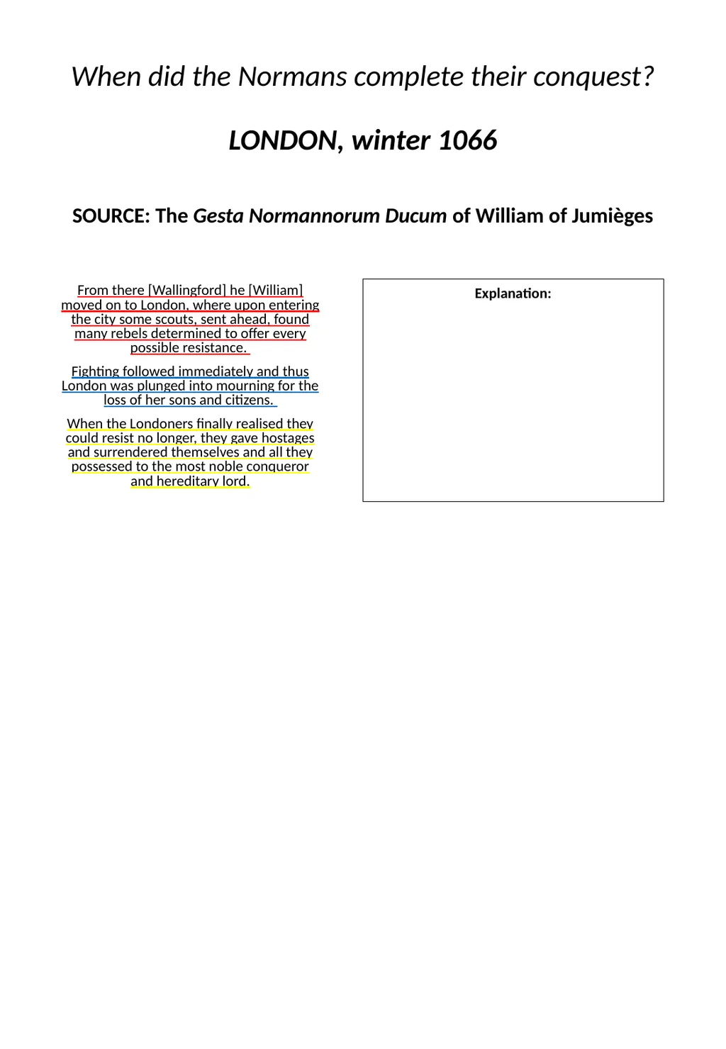 Enquiry: When did the Normans complete their - slide 6 of 13