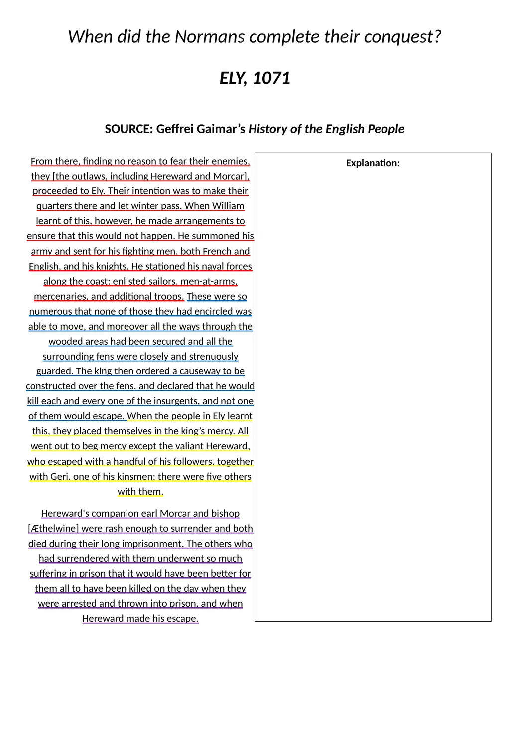 Enquiry: When did the Normans complete their - slide 9 of 13