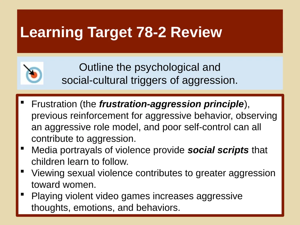 Unit 14 Social Psychology Module 78 Aggression - slide 28 of 28