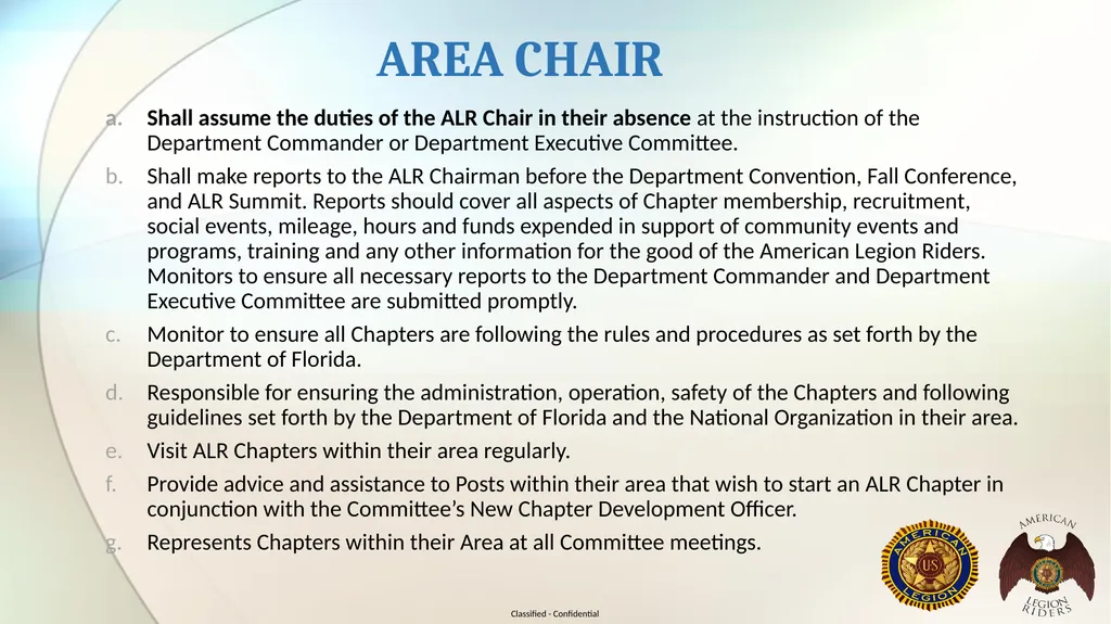 AMERICAN LEGION RIDERS LEADERSHIP TRAINING Joe - slide 26 of 35