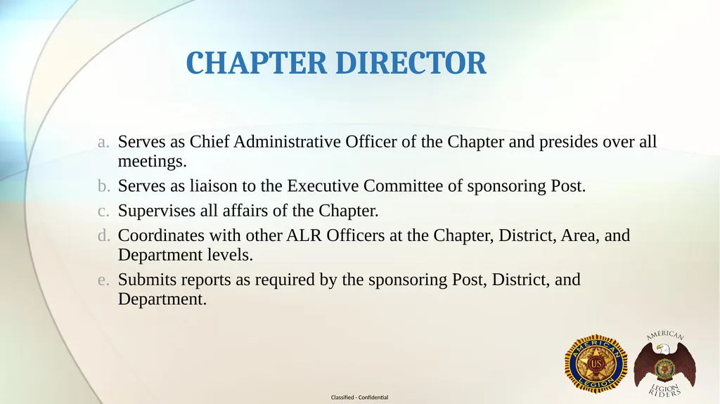 AMERICAN LEGION RIDERS LEADERSHIP TRAINING Joe - slide 28 of 35