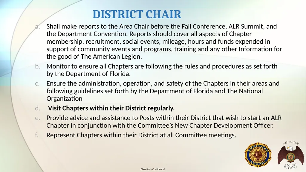 AMERICAN LEGION RIDERS LEADERSHIP TRAINING Joe - slide 27 of 35
