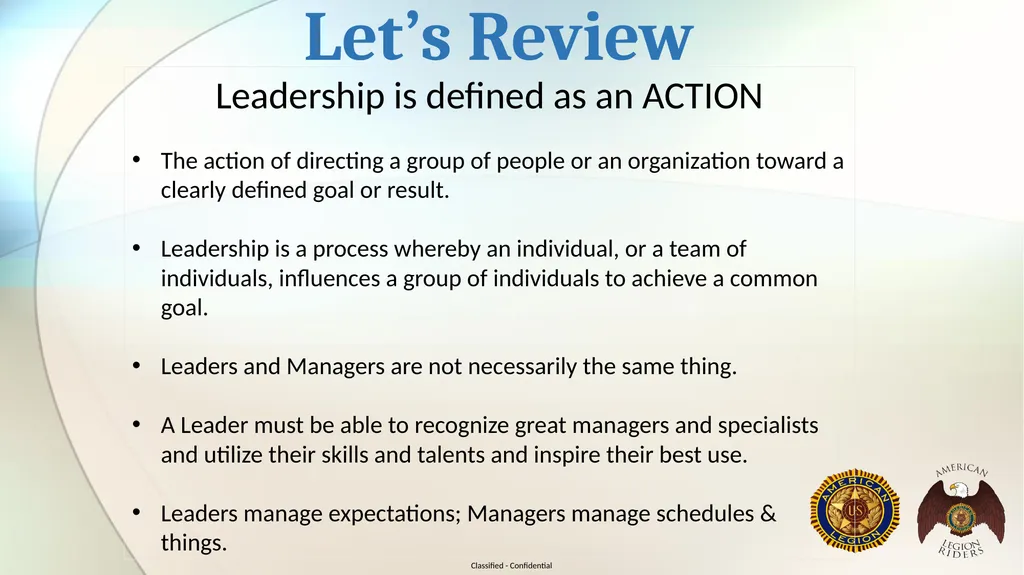 AMERICAN LEGION RIDERS LEADERSHIP TRAINING Joe - slide 30 of 35