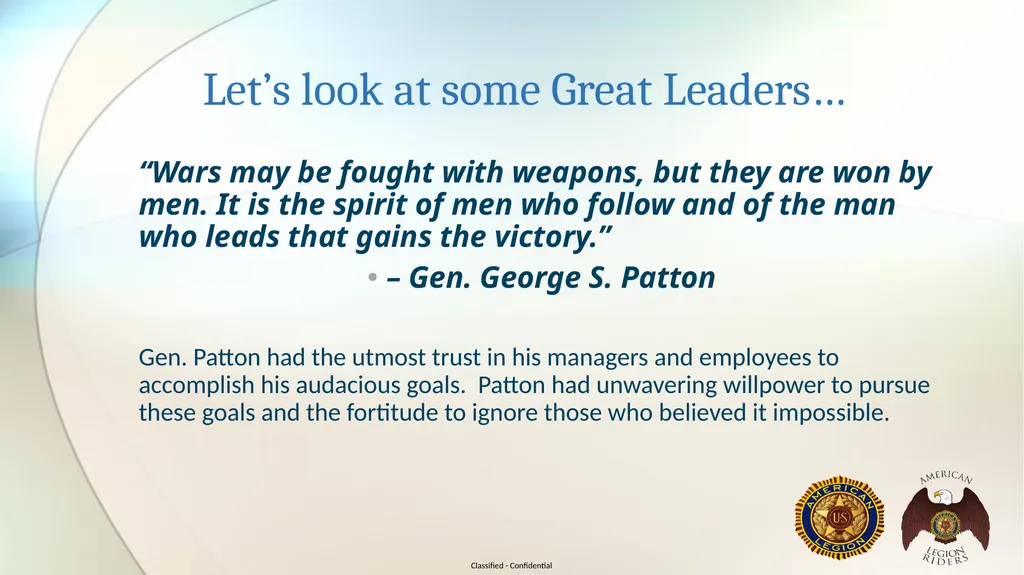 AMERICAN LEGION RIDERS LEADERSHIP TRAINING Joe - slide 11 of 35