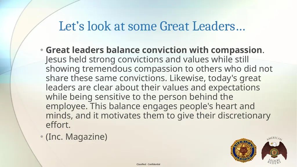 AMERICAN LEGION RIDERS LEADERSHIP TRAINING Joe - slide 14 of 35